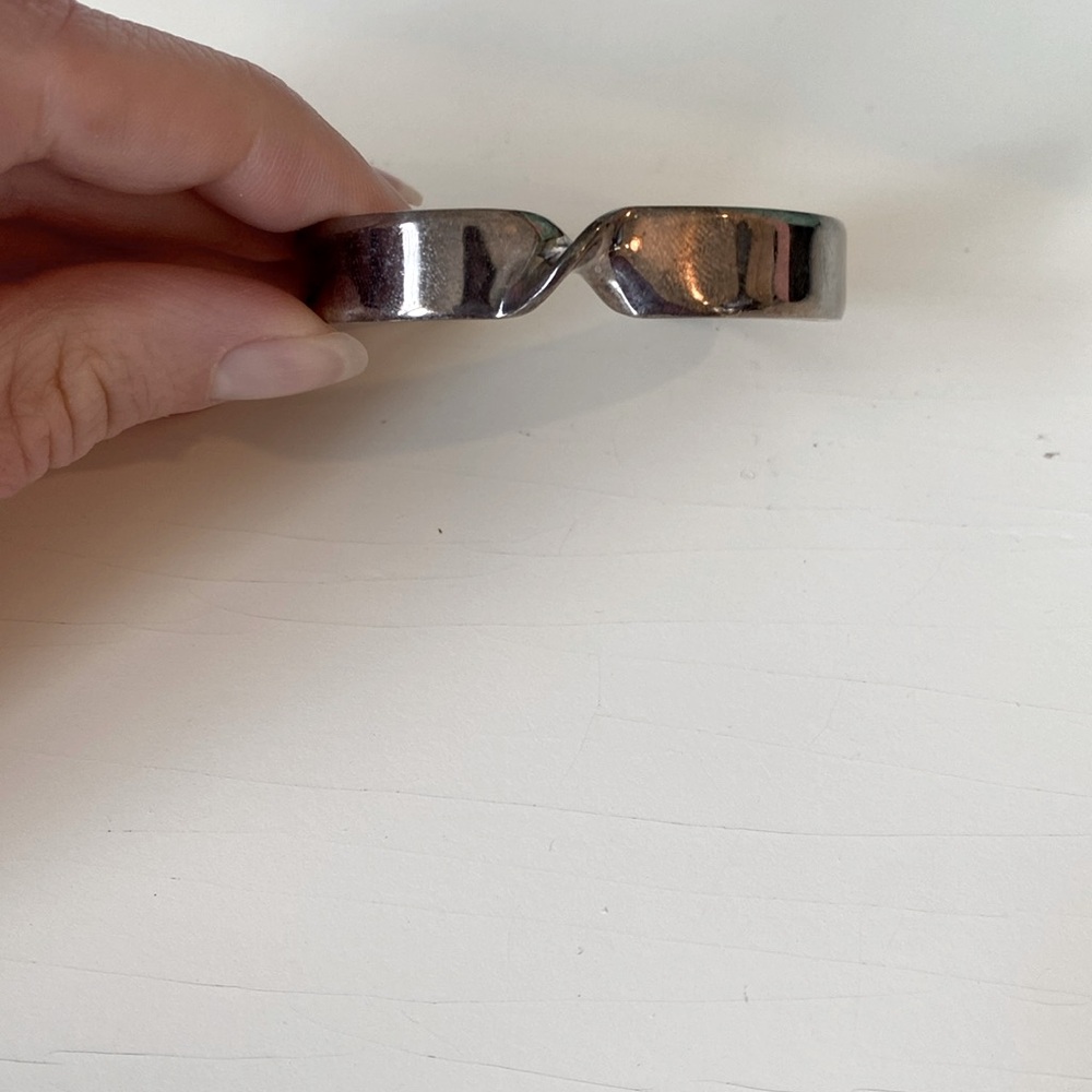 Vintage Mexico 925 Sterling Silver Twisted Cuff Bracelet